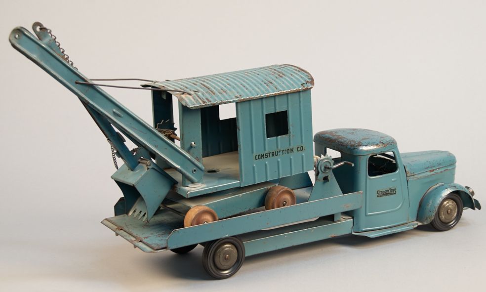 Lot of 2 Structo Machinery Trailer Truck Steam Shovel
