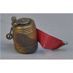 Antique Figural Victorian Brass Barrel Tape Measure