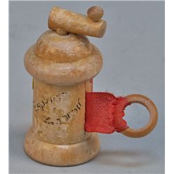 Antique Figural Grater Tape Measure w/ Silk Tape