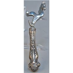 Antique Sterling Silver Handle, Stainless Horse Head Bo