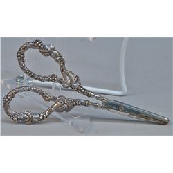 Nickel Grape Design Scissors