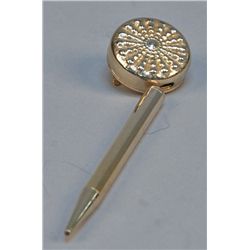 Gilt Chatelaine Pen Broach