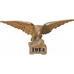 Gold-Painted Cast-Iron Eagle Building Facade
