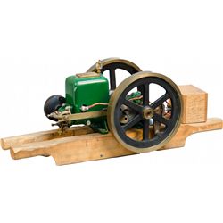 Scale Model Metal K-W Hit & Miss Gas Engine On Wood M