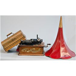 Edison Home Phonograph Cylinder Machine "Suitcase Model