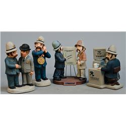Set of 4 Pinkerton Detective Agency "Keystone Cops" Fig