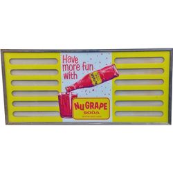 Nugrape Soda Glass Menu Board Sign in Frame