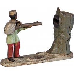 Early Painted Cast-Iron Creedmoor Mechanical Bank C1875
