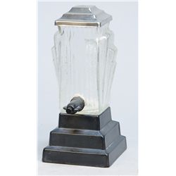 Glass and Metal Art Deco Stylized Countertop Dispenser