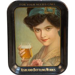 "For Your Needs Call...Ashland Bottling Works" Tin Adve