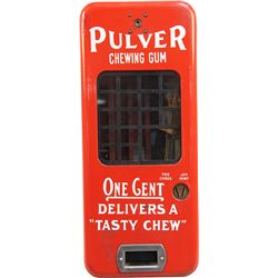 1 Cent Red Porcelain Pulver Chewing Gum Cop Directing T