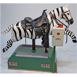 Zebra 5 Cent Coin Op Kiddie Ride