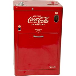10 Cent Coca Cola Red Vendo V-23 Cooler Bottle Vending