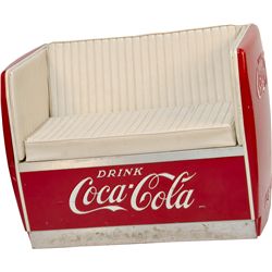 Drink Coca Cola Ice Cooler Red Loveseat Chair