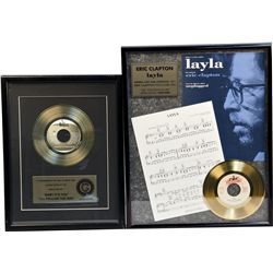 Lot of 2 Gold Single Record Display Frames: