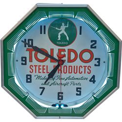 Toledo Steel Products Light-Up Neon Advertisement Wall