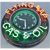 Image 1 : Flying A Gas & Oil Neon Advertisement Round Wall Mount
