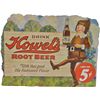 Image 1 : Drink Howel's Root Beer Easel-Back Cardboard Advertisem