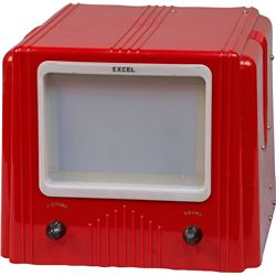 Vintage Excel Red Toy Tabletop Television Movie Project