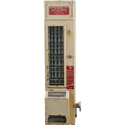 5 Cent U-Select-It Wall Mount Column Candy Bar Vending