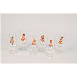 Set of 6 Girlie Cocktail Glasses