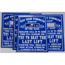 Lot of 5 Mills Novelty Blue Porcelain Arcade Strength L