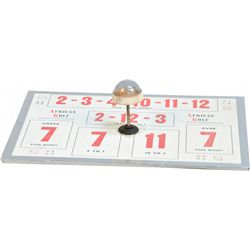 Tabletop "African Golf" Gambling Dice Game w/ 2 Dice In