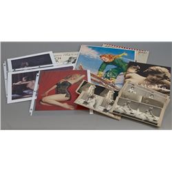 Box Lot of Assorted Erotic & Pin Up Girl Pictures/Items