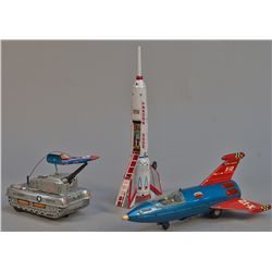 Lot of 3 - Vintage Made in Japan Tin Toys: