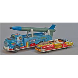 Lot of 2 - Vintage Louis Marx, Made In USA Tin Toys: