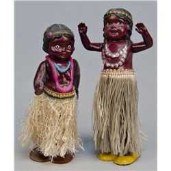 Lot Of 2 - Vintage Made In Japan Hawaiian Dancers