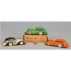 Lot Of 3 - Vintage Made In USA Tricky Taxi Toys