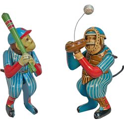 Lot of 2 - Vintage Monkey Figure Baseball Players