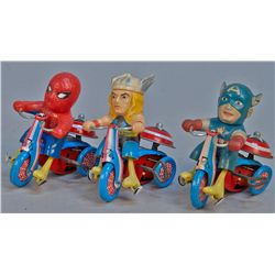 Lot of 3 - Vintage Made In Japan, Comic Hero Toys
