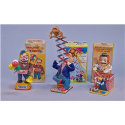 Lot of 3 - Vintage Misc. Made In Japan Clown Toys: