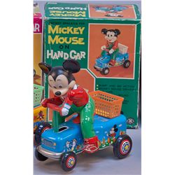 Mickey Mouse On Handcar