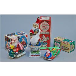 Lot of 3 - Vintage Made In Japan Santa Claus Toys: