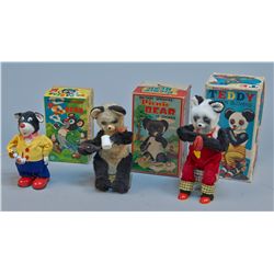 Lot of 3 - Vintage Made In Japan Bear Toys: