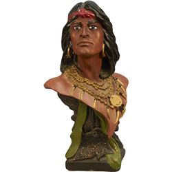 Indian "Hawata" Tabletop Bust Statue