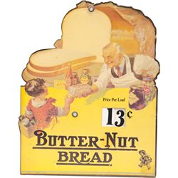 Butter-Nut Bread Die-Cut Cardboard Sign w/Movable Wheel