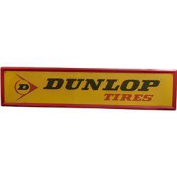"DUNLOP Tires" Embossed Self-Framed Tin Sign c1981