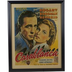Large French Casablanca Movie Poster Print in Frame