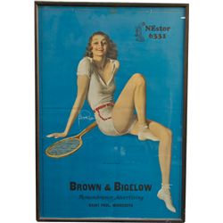 Lot Of 2 Brown & Bigelow Pin Ups In Frames: