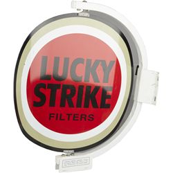 Lucky Strike Cigarettes Circular Double-Sided Sign