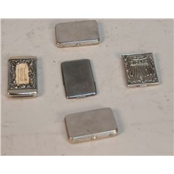 Lot of 5 Early Match Safes: