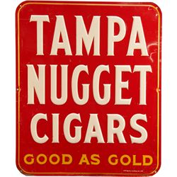 Tampa Nugget Cigars Embossed Tin Sign