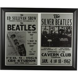 The Beatles 2 Silver Posters in Frame: