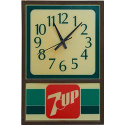 7-Up Light-Up Wall Mount Advertisement Clock