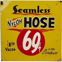Seamless Nylon Hose Tin Advertisement Sign