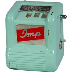 1 Cent Imp 3-Reel Turquoise Trade Stimulator w/ Gumball